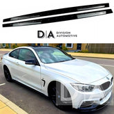 BMW 4 Series Convertible Gloss Black Side Skirts + Front Splitter Bundle